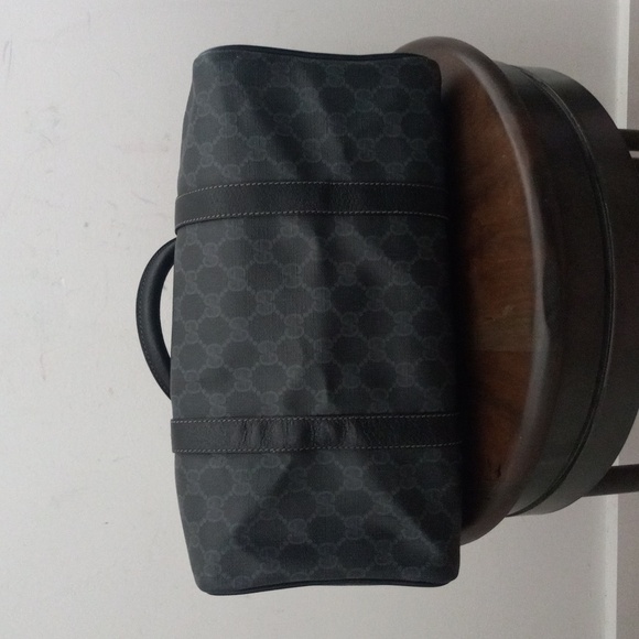 Authentic Vintage Gucci GG Monogram Supreme Sherry Web Ophidia Boston Doctor Bag - Picture 6 of 9